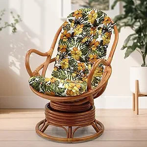 DAFIFY Java Lounge Swivel Rocking Chair Rattan Colonial