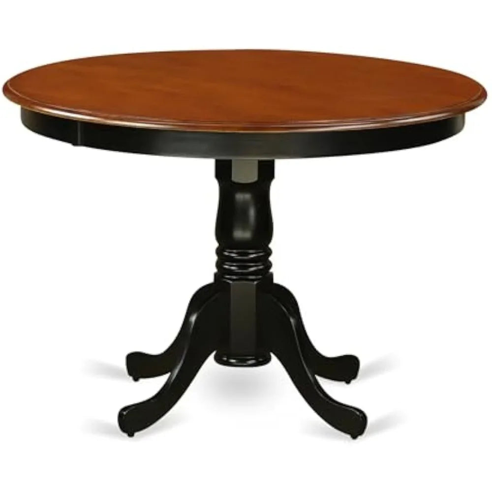 RBXCHign Round Dining Table And Faux Leather Chairs