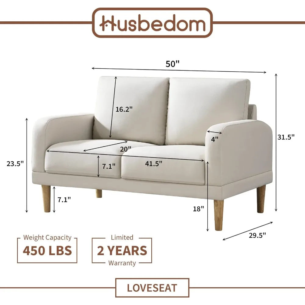 HUANZHUANG Compact Loveseat For Small Spaces Modern Sofa