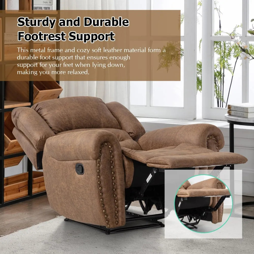 XMSJ Breathable Manual Recliner Chair For Living Room
