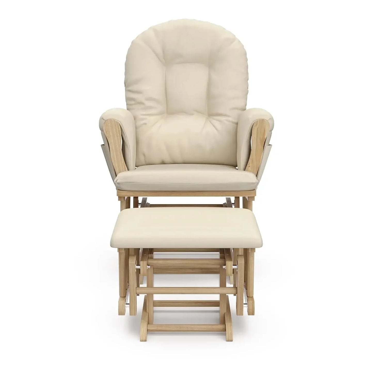 XMSJ Hoop Glider and Ottoman Premium with Padded Cushions