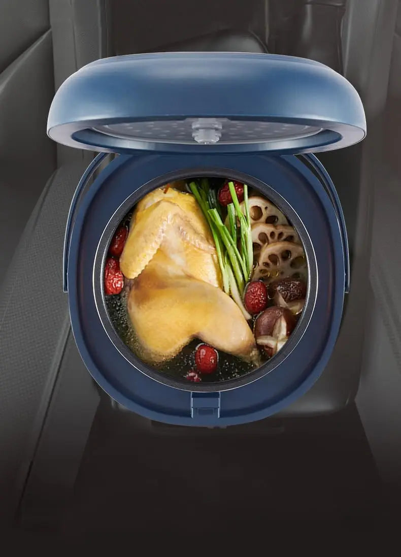 Iosn Mini 2L Portable Rice Cooker With Steam Tray For Car