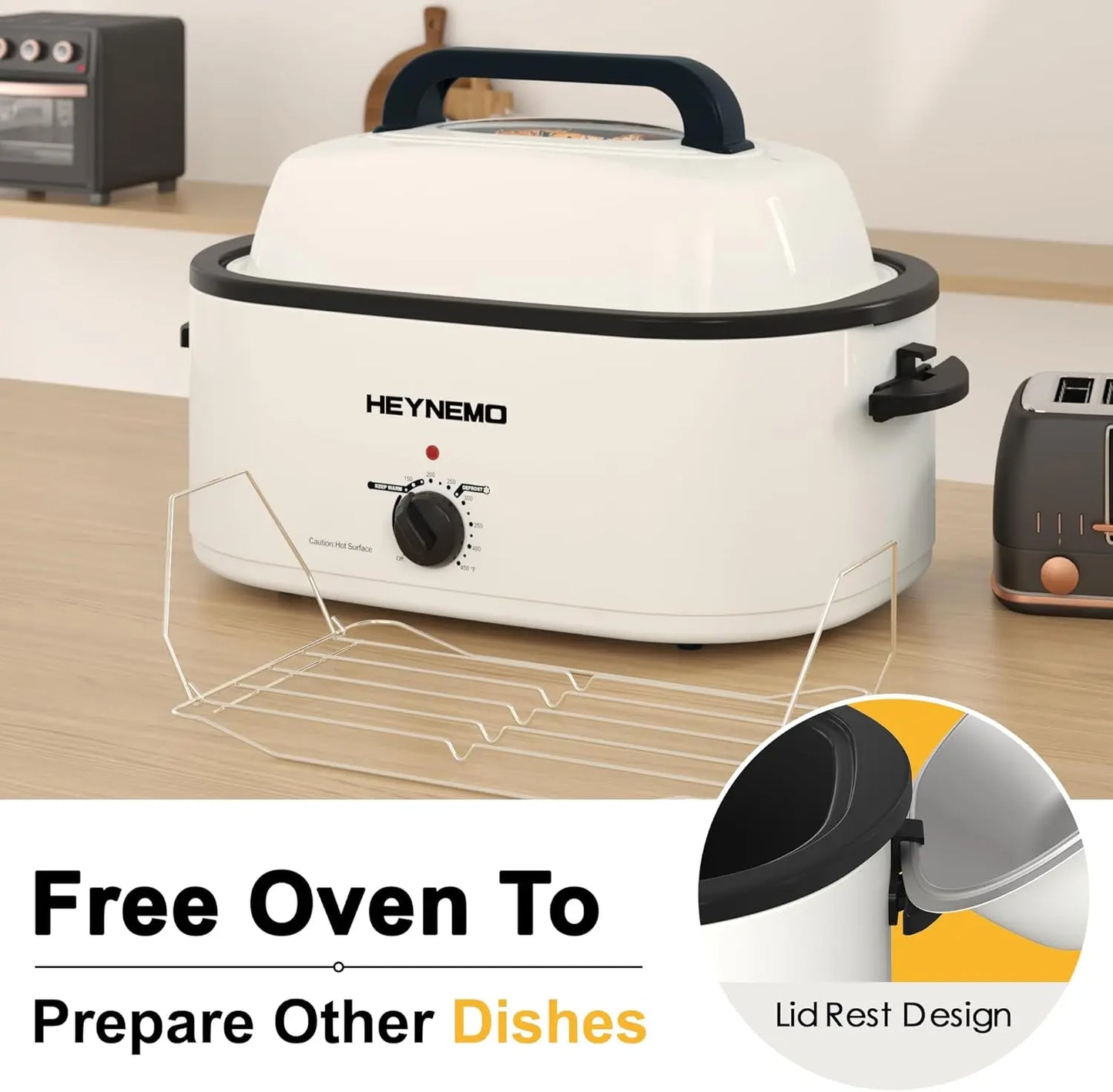 Iosn Roaster Oven 1450W Electric With Self Basting Lid