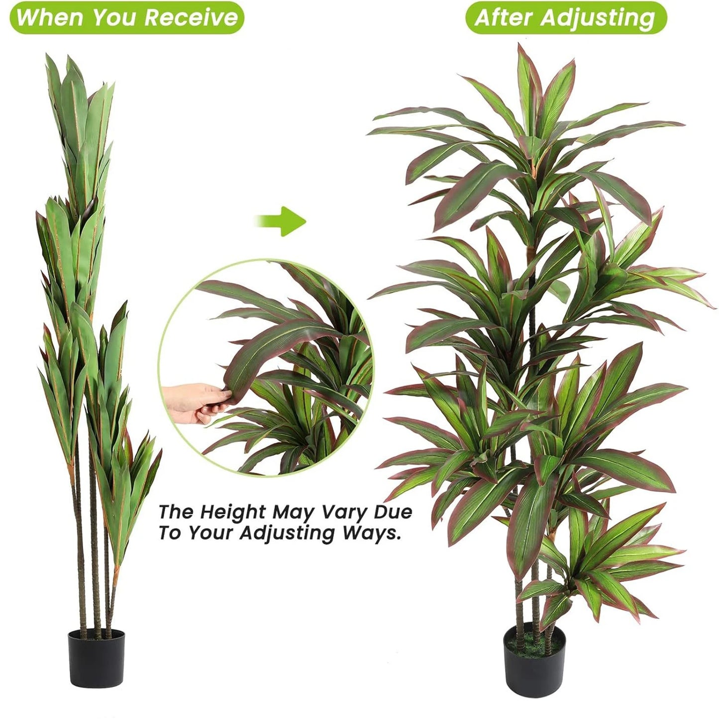 CN Guangdong Dracaena Artificial Plant Faux Tree In Pot