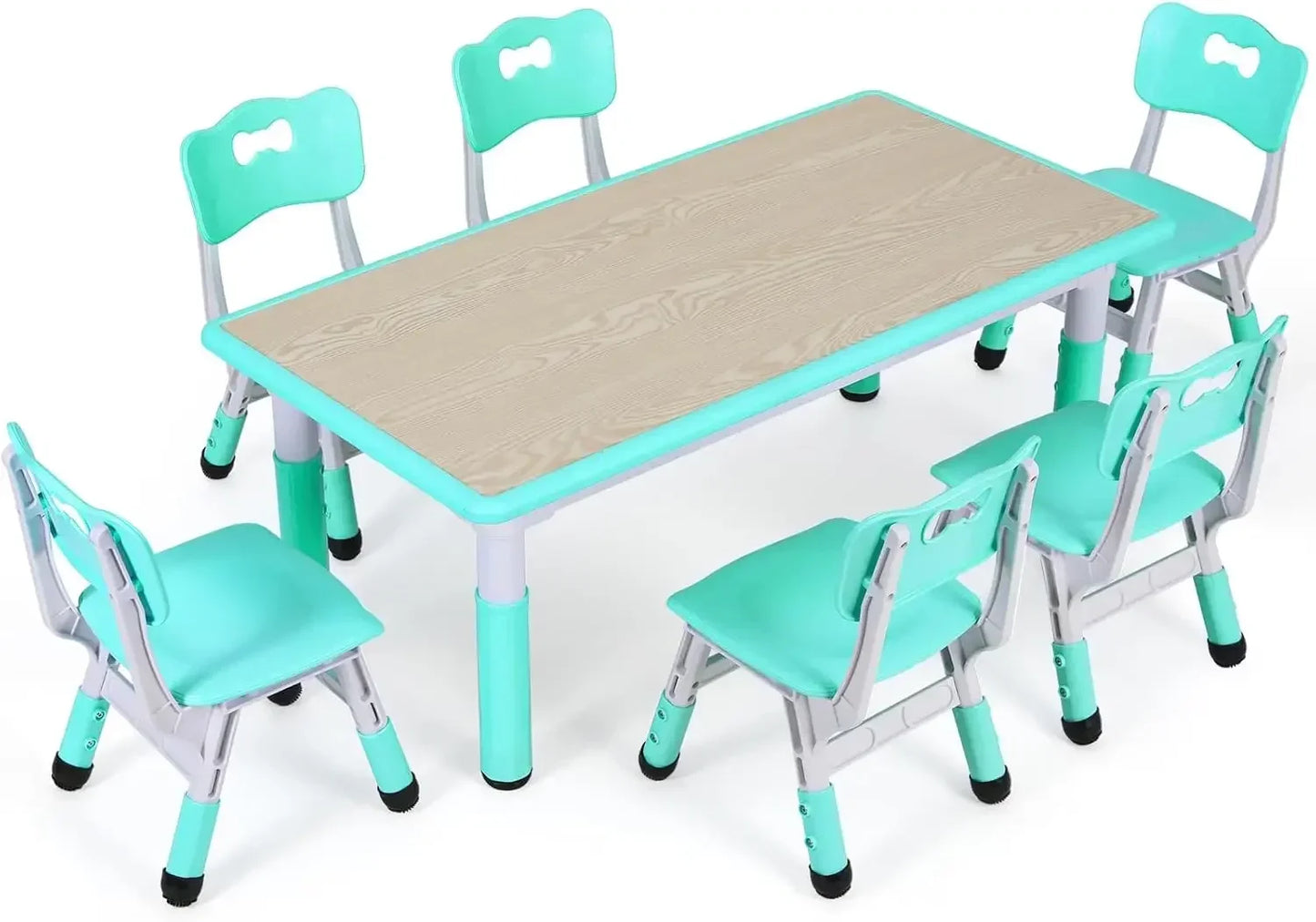 High Concerned Height Adjustable Kids Table 6 Chairs