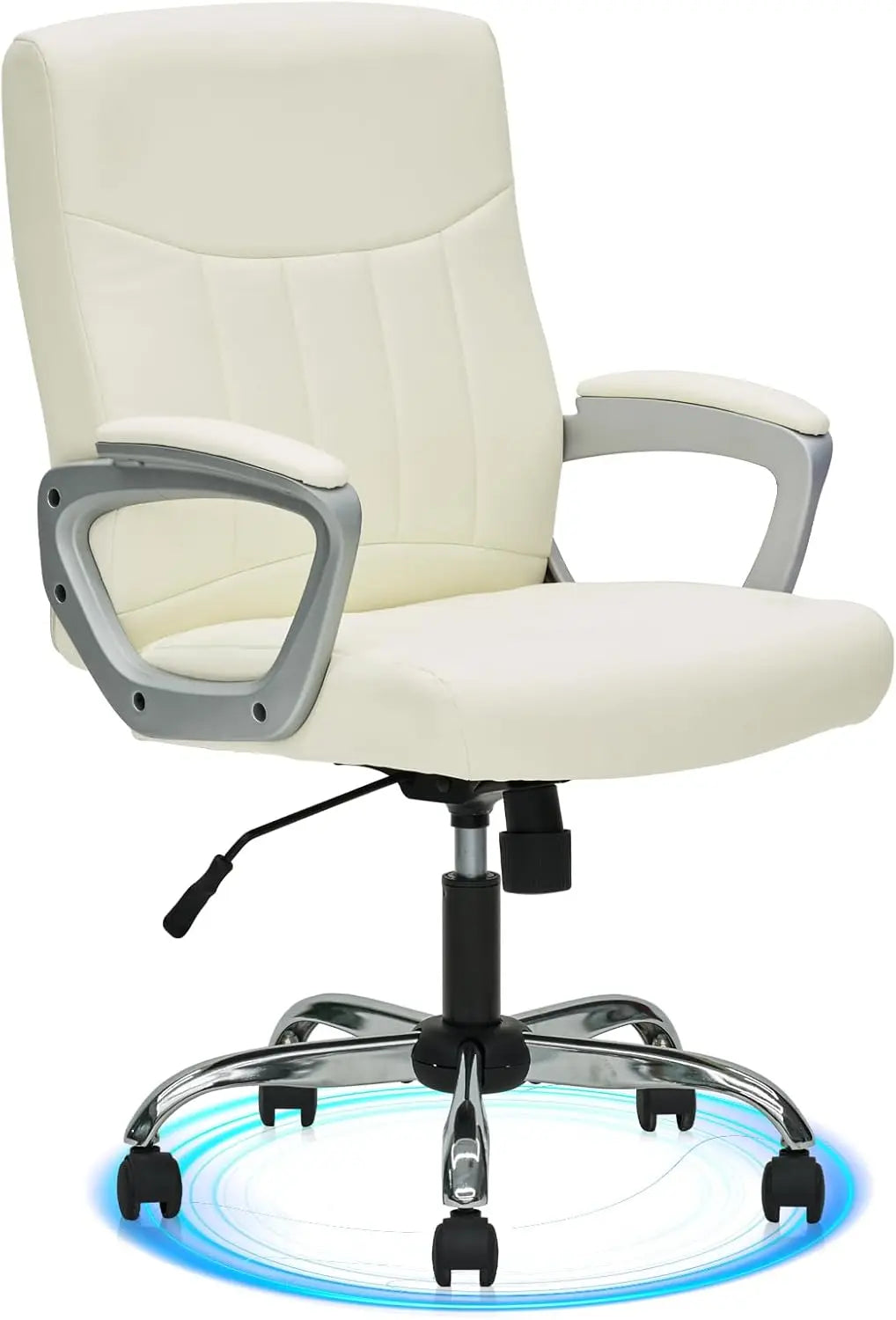 High Concerned Leather Office Chair With Lumbar Support