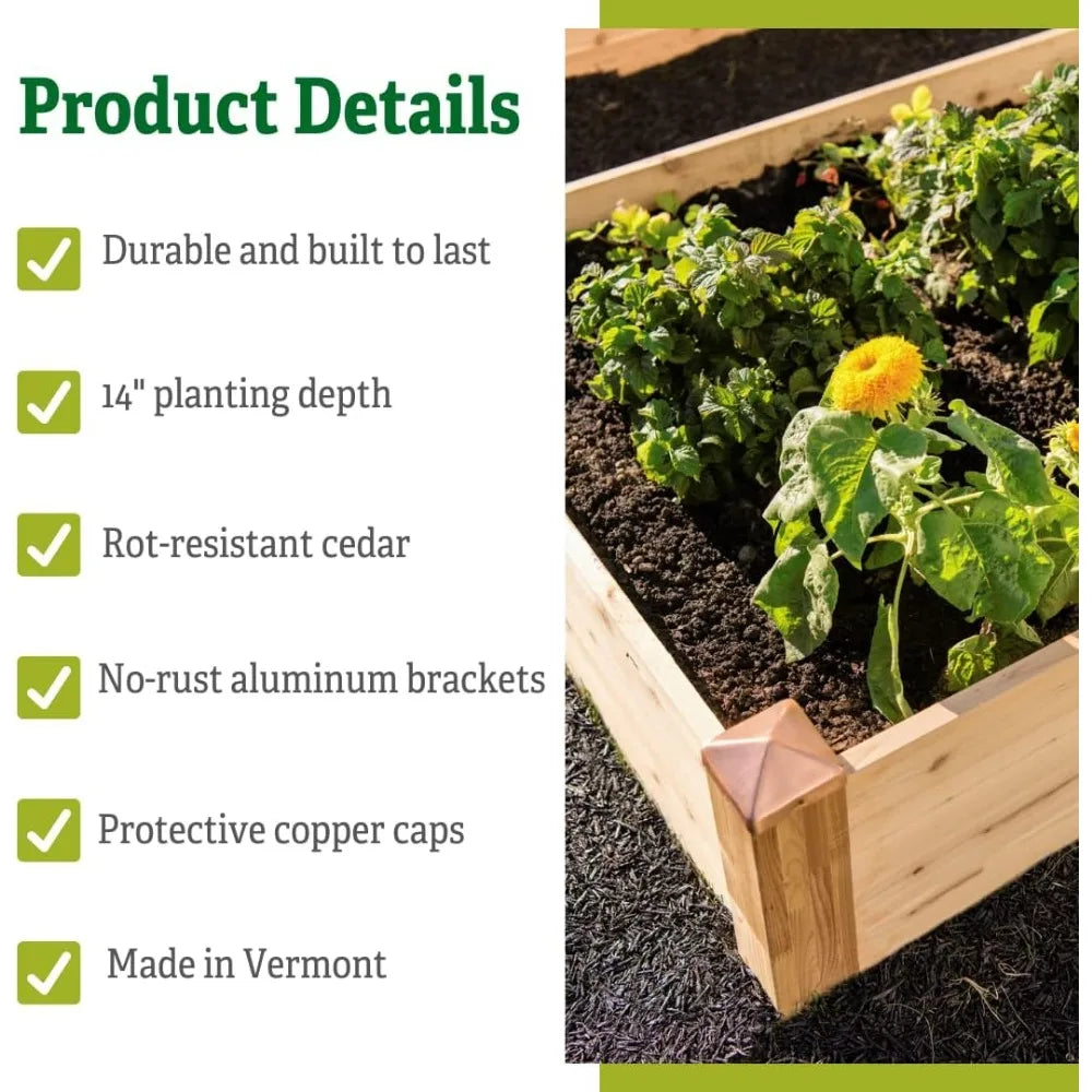 Gardener's Supply Company Copper Cap Cedar Raised Bed