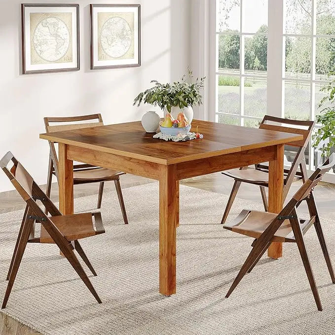 TANGXU Rustic Wood Dining Table Farmhouse Kitchen Living