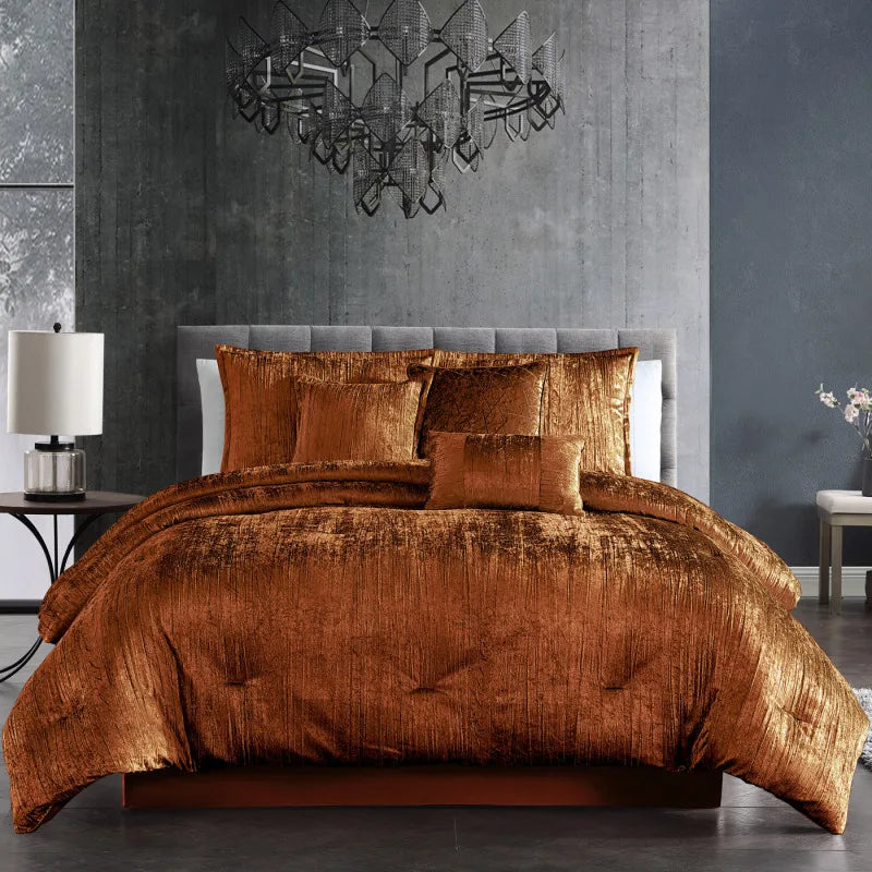 Hign-concerned Turin 7 Piece Comforter Set Spice King