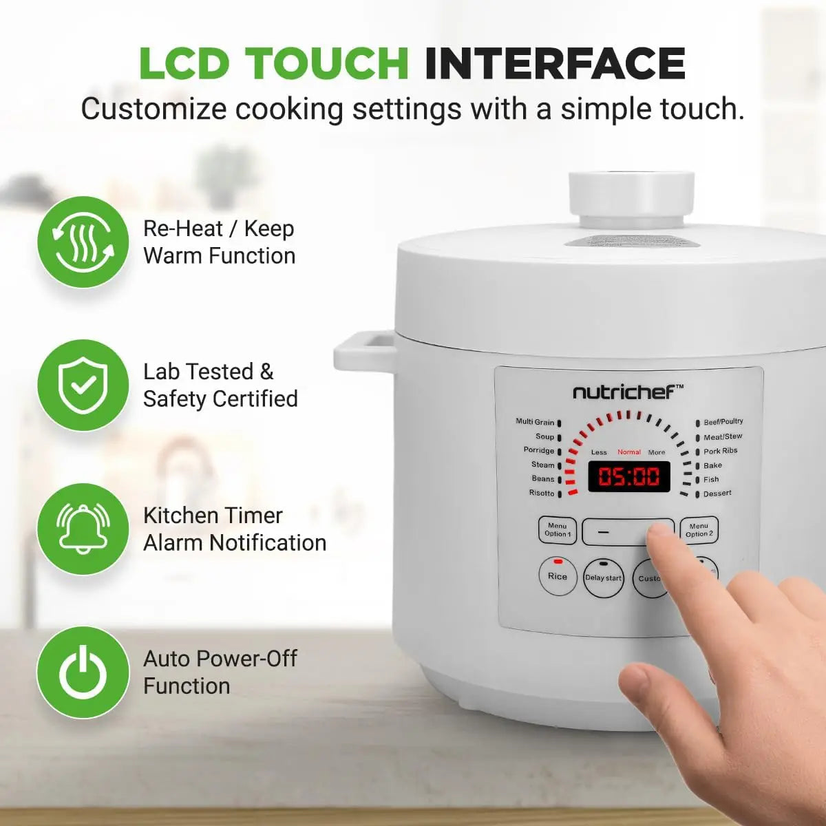 Iosn Electric Pressure Cooker Digital 9 Function Countertop