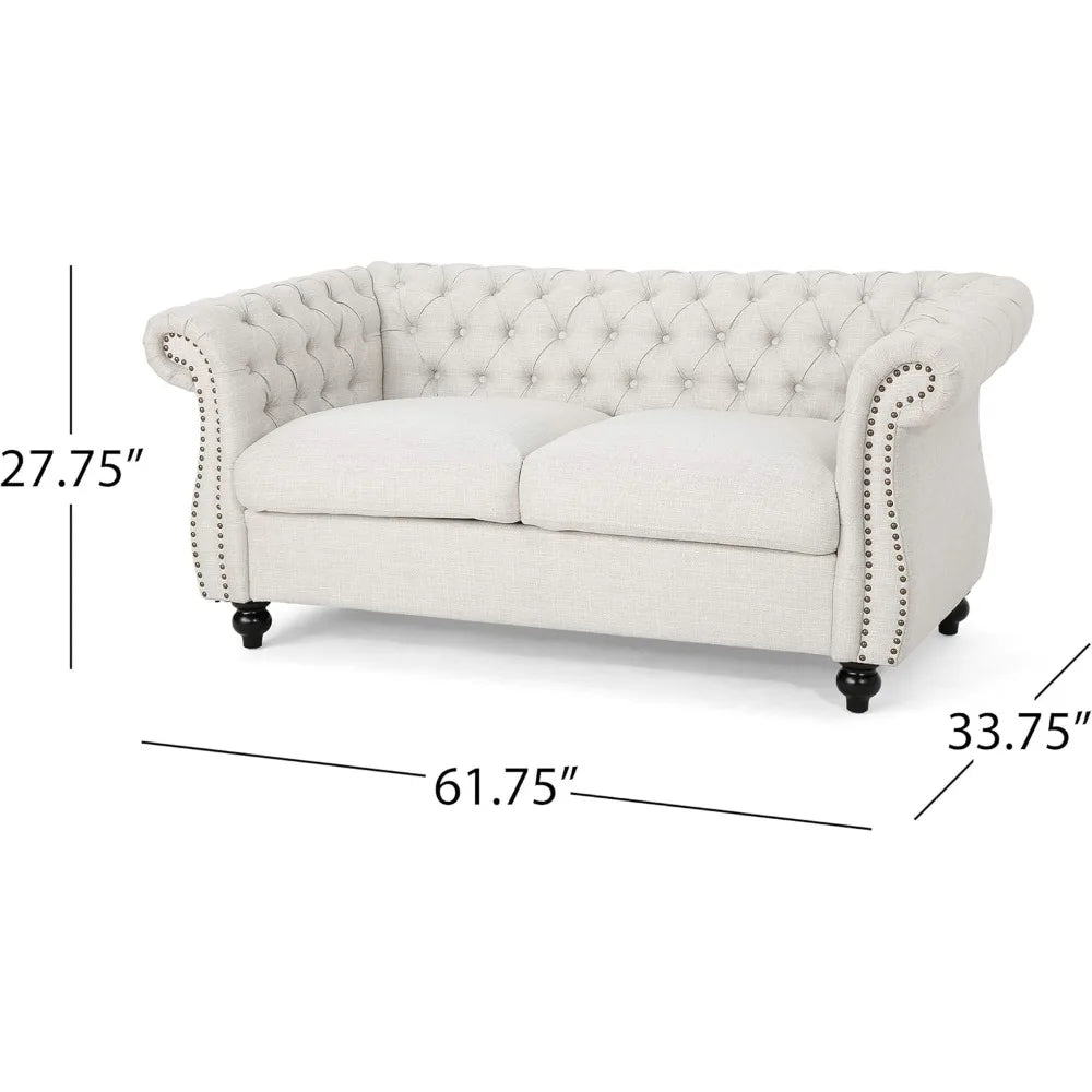 XMSJ Karen Traditional Chesterfield Loveseat Sofa Set