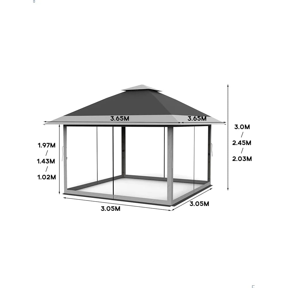 Fujian Pop Up Gazebo Canopy Tent With Mosquito Netting
