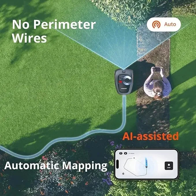 Segway I110N Robot Lawn Mower Perimeter Wire Free Mapping