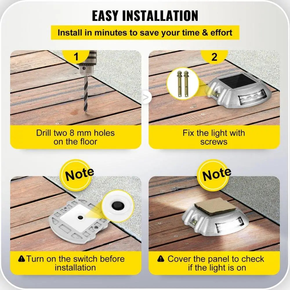 Solar Driveway Lights 24 Pack Waterproof Wireless Garden
