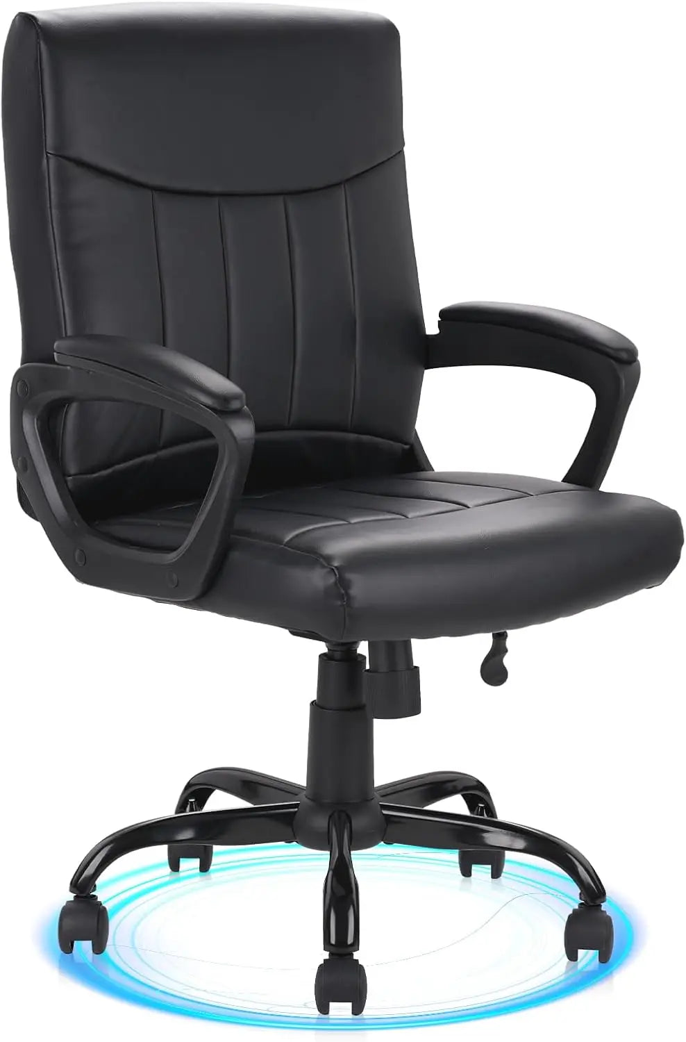 High Concerned Leather Office Chair With Lumbar Support