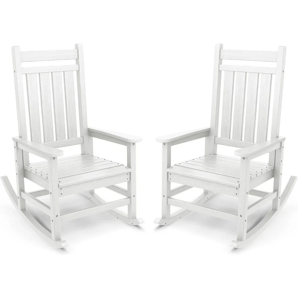 Angduo Outdoor Rocking Chair HDPE All Weather Porch Rocker