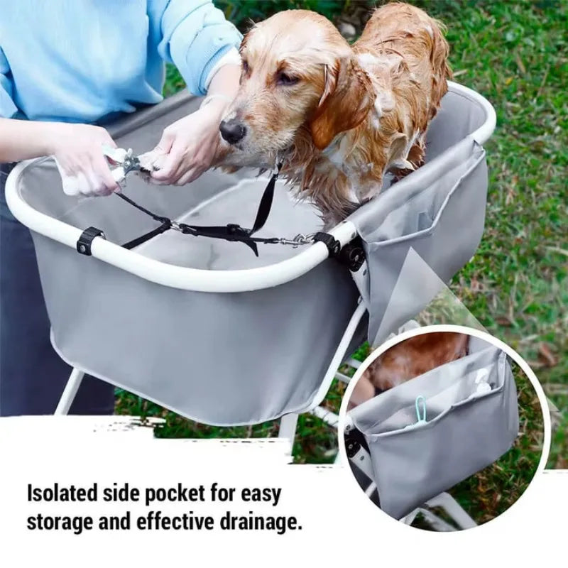 Dog Litter Elevated Foldable Dog Bath Tub For Grooming