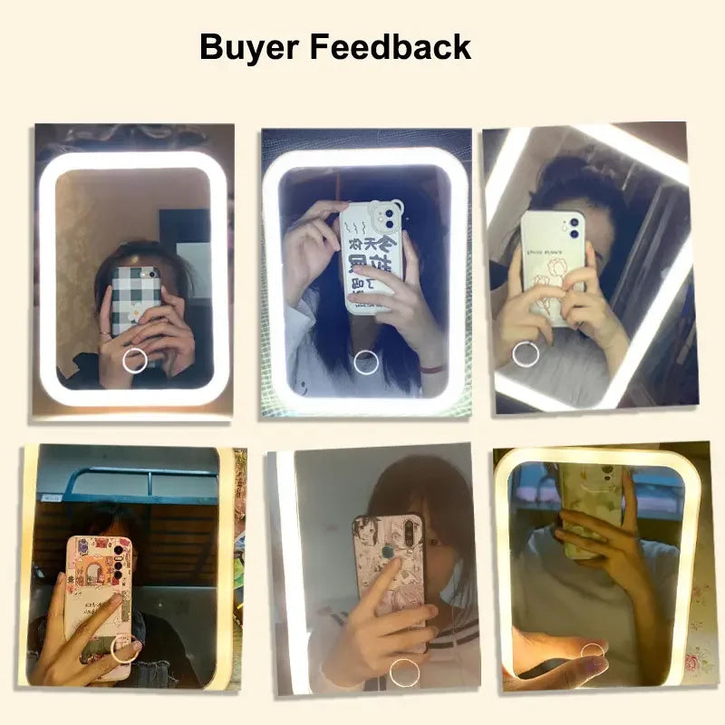 AEHOME LED Makeup Mirror With Light For Desk Dorm Room