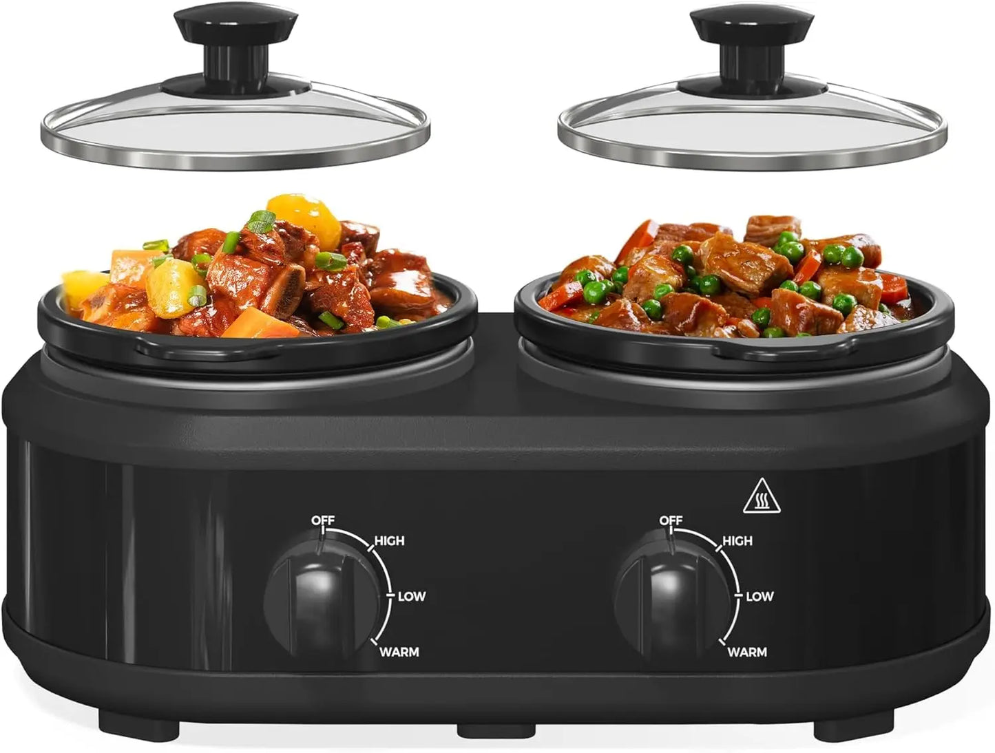 Iosn Double Slow Cooker Buffet Servers And Warmers Dual Pot