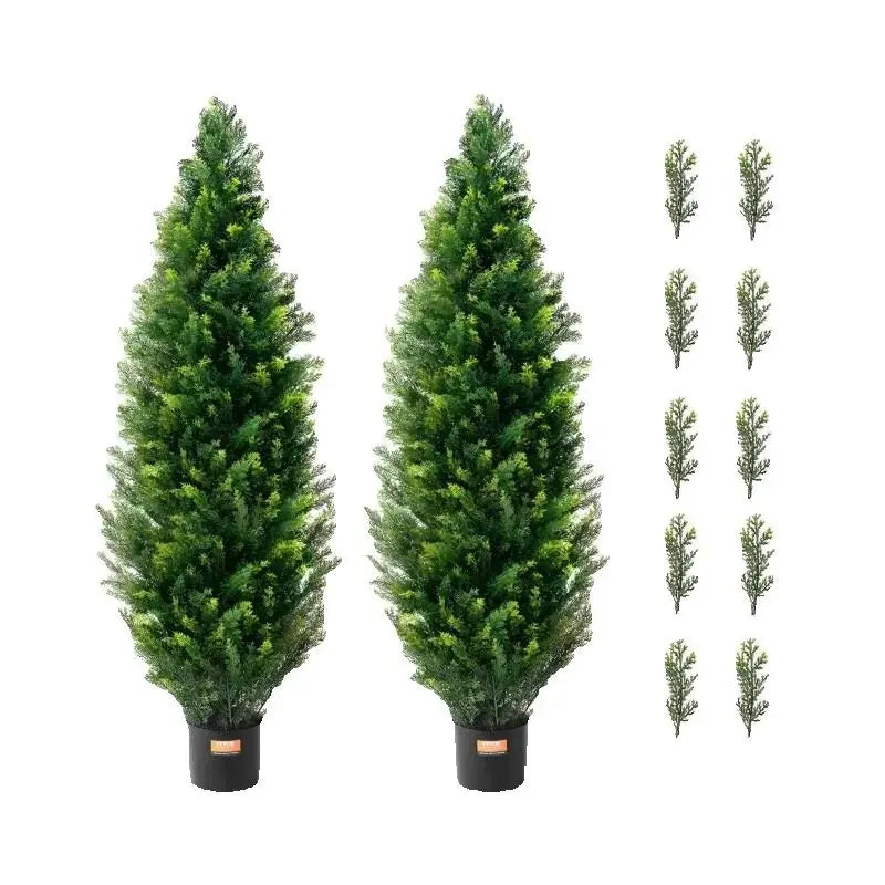 SucceBuy Artificial Cedar Topiary Tree Outdoor Garden Decor
