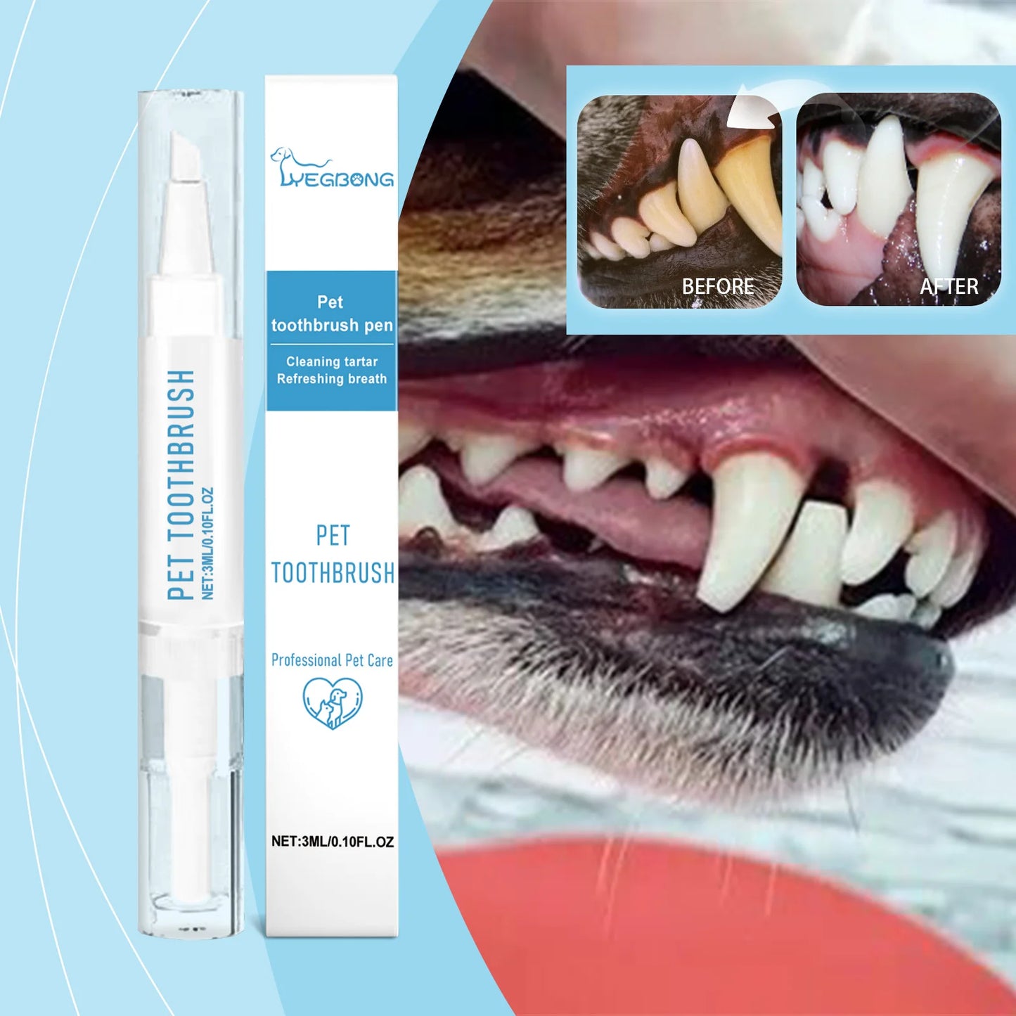 Hign-Concerned Chemical Pet Toothbrush Fresh Breath