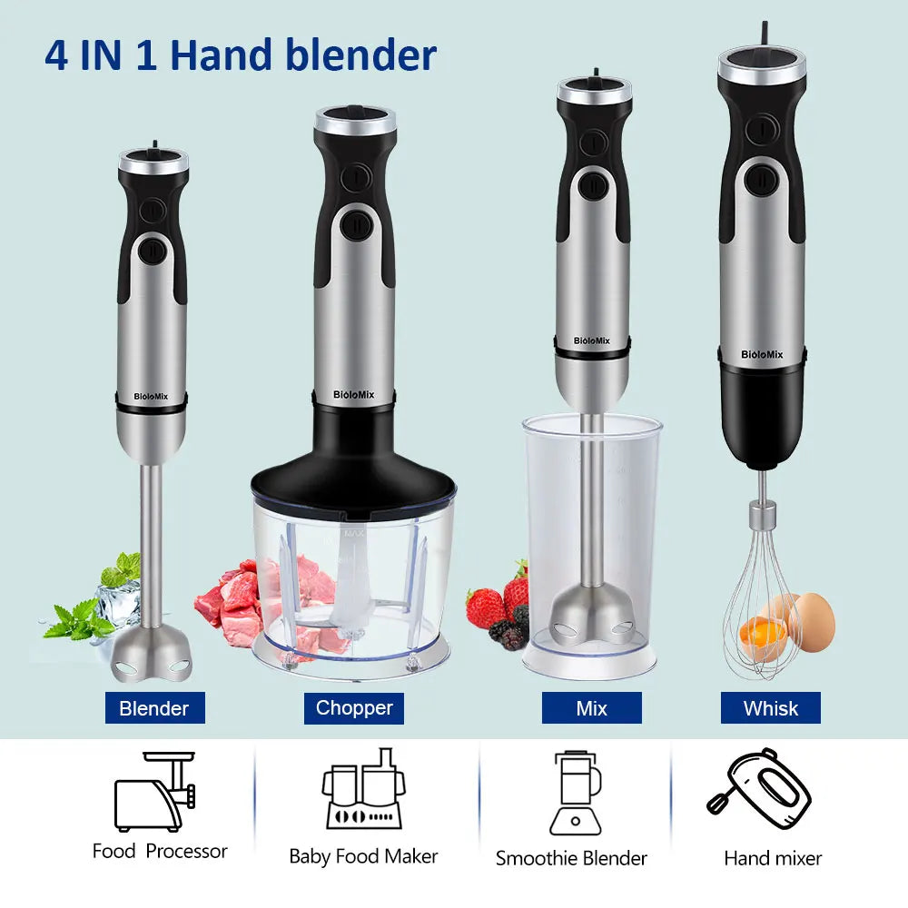 Biolomix 1200W Five In One Immersion Hand Blender Kit