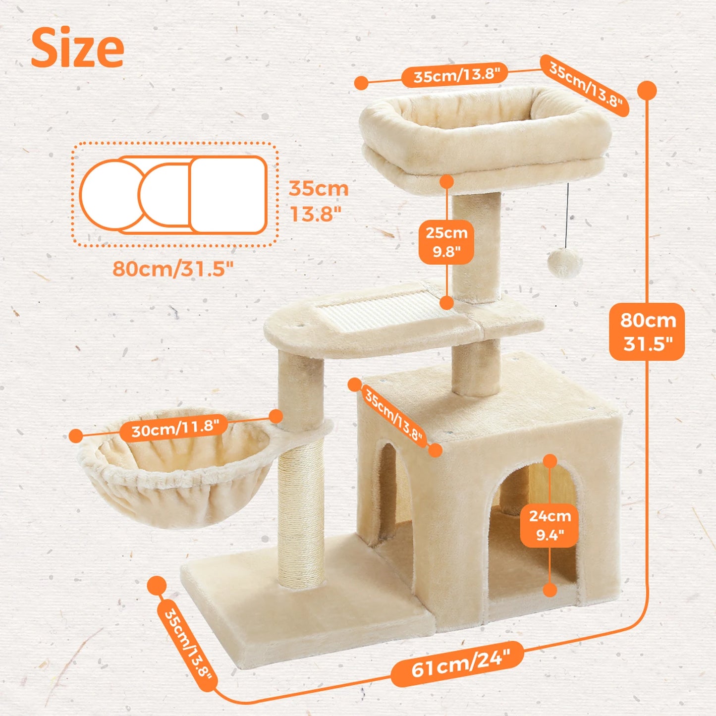 PAWZ Road Cat Tree Indoor 2 Styles Activity Tower Posts