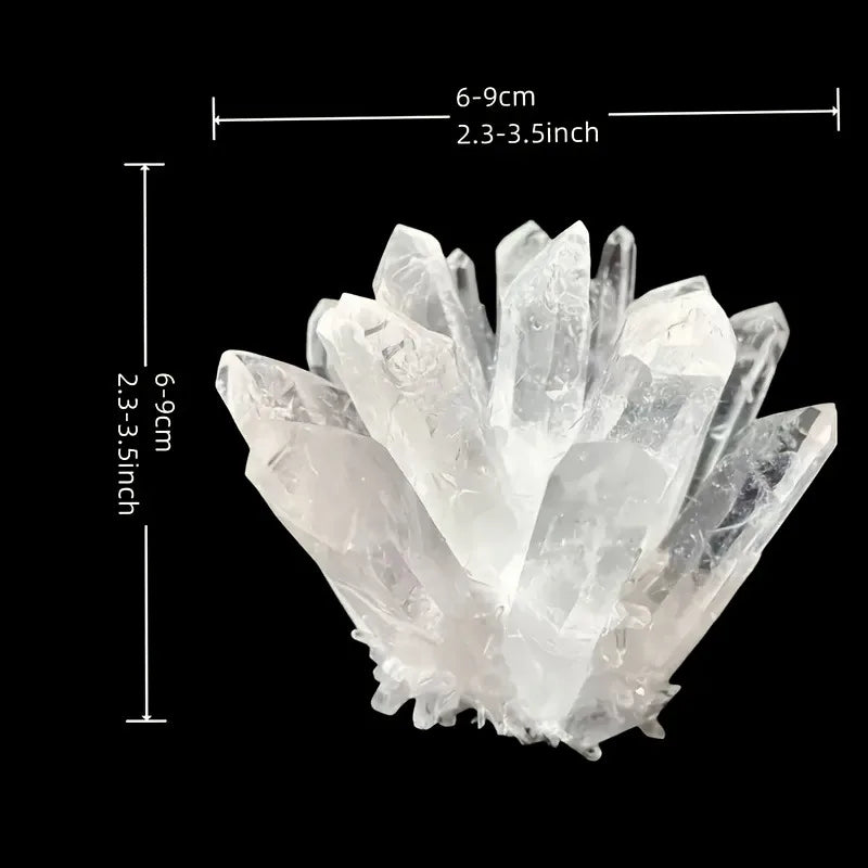 CrystalHola Clear Quartz Crystal Cluster Healing Crystal Ornament