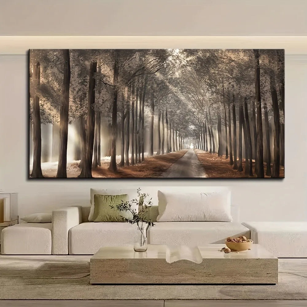 Hign Concerned Mountain Night Canvas Painting Scenic