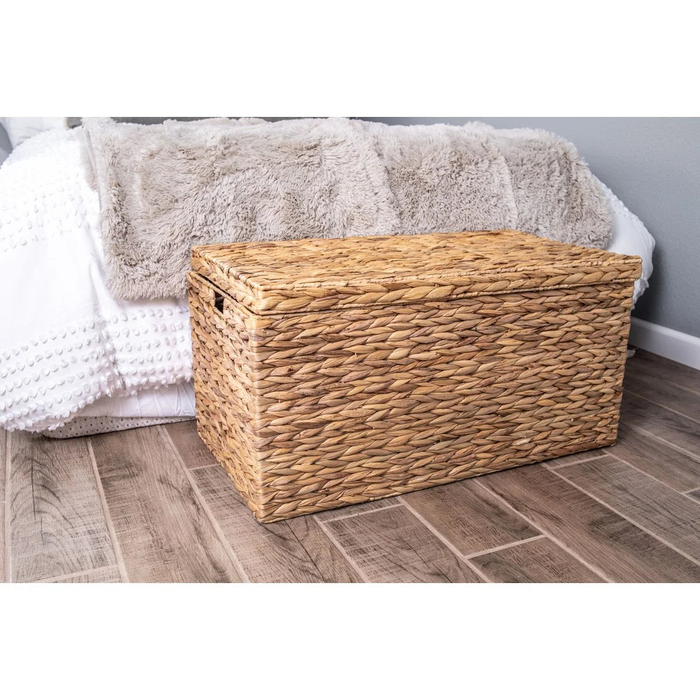 Fujian Natural Water Hyacinth Storage Trunk Woven Basket