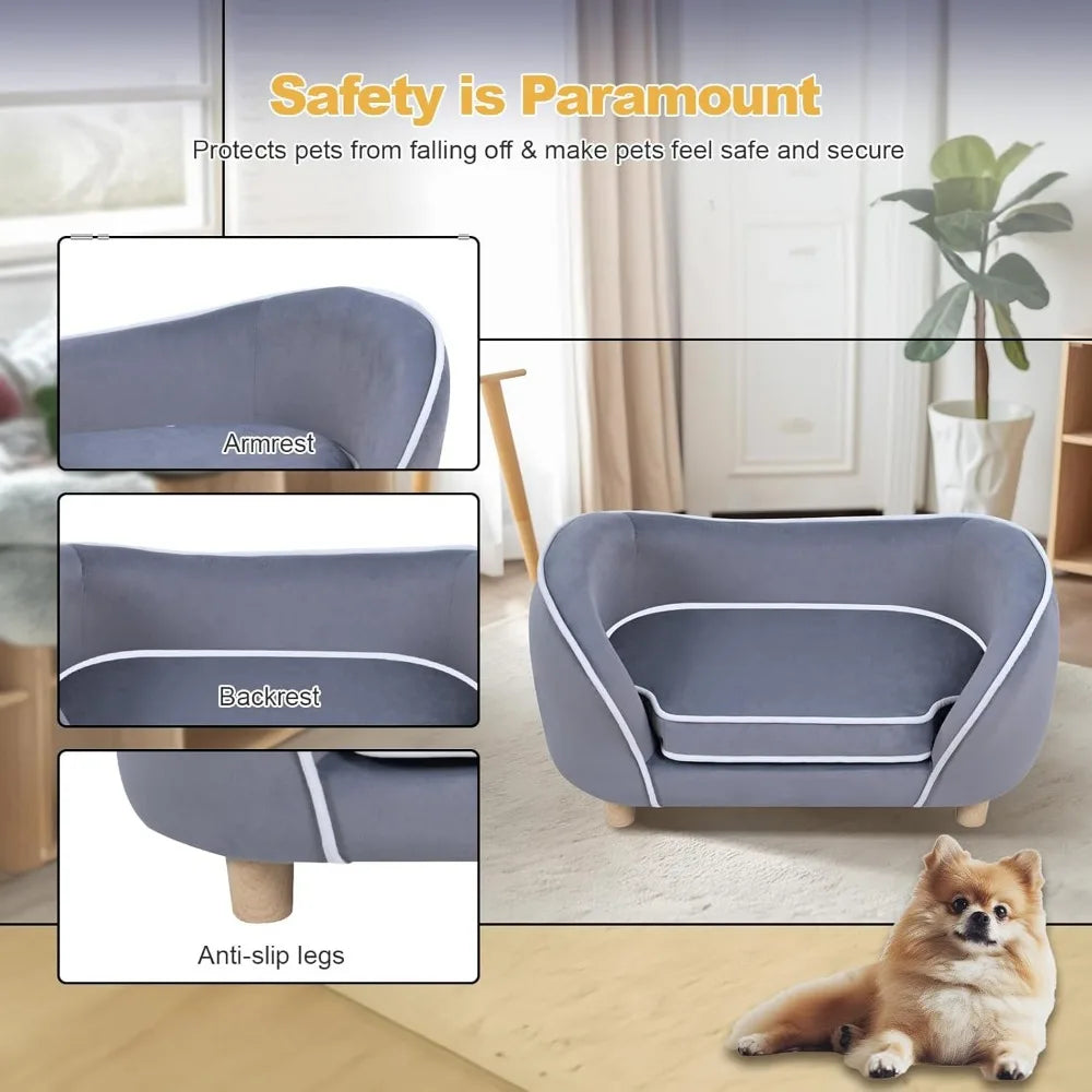 Pets Sofa Bed With Cushion For Small Dogs And Cats