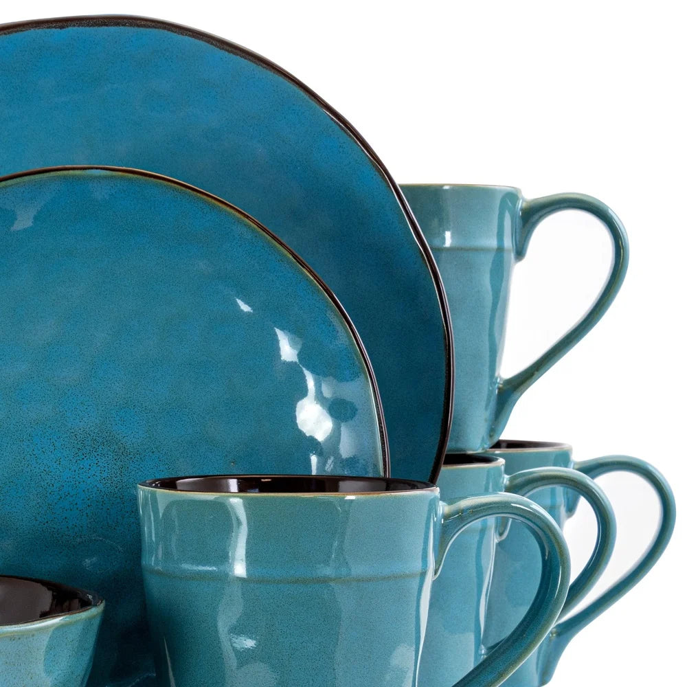 DUTRIEUX 16 Piece Dinnerware Set Round Stoneware Durable