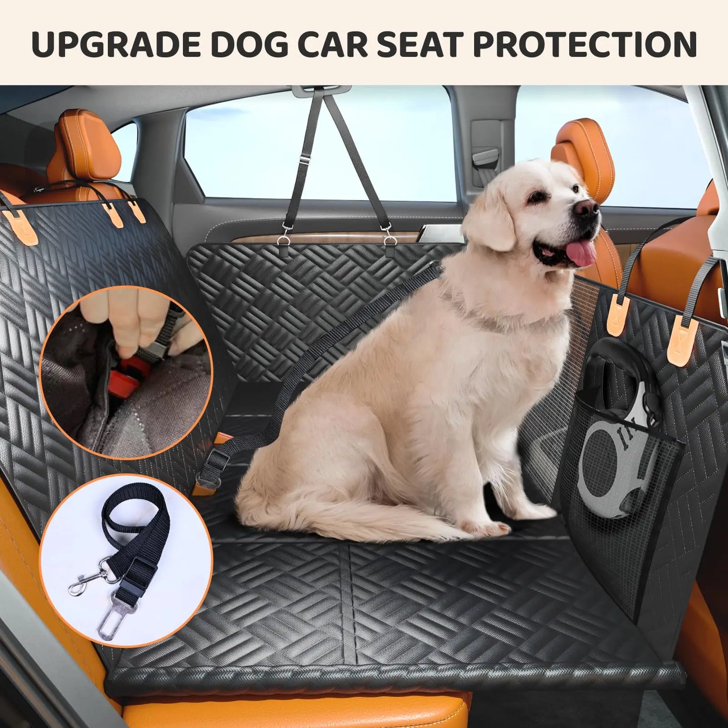 Dog Car Seat Cover Hammock Heavy Duty Backseat Extender