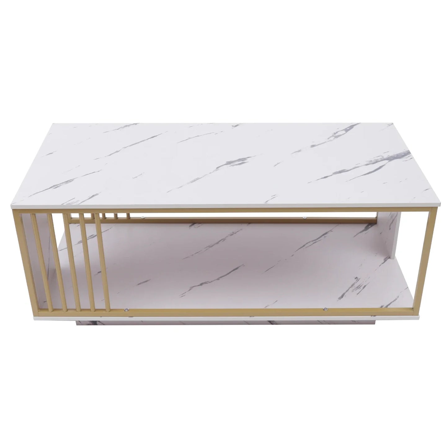 General Use Modern High Gloss Marble Veneer Coffee Table