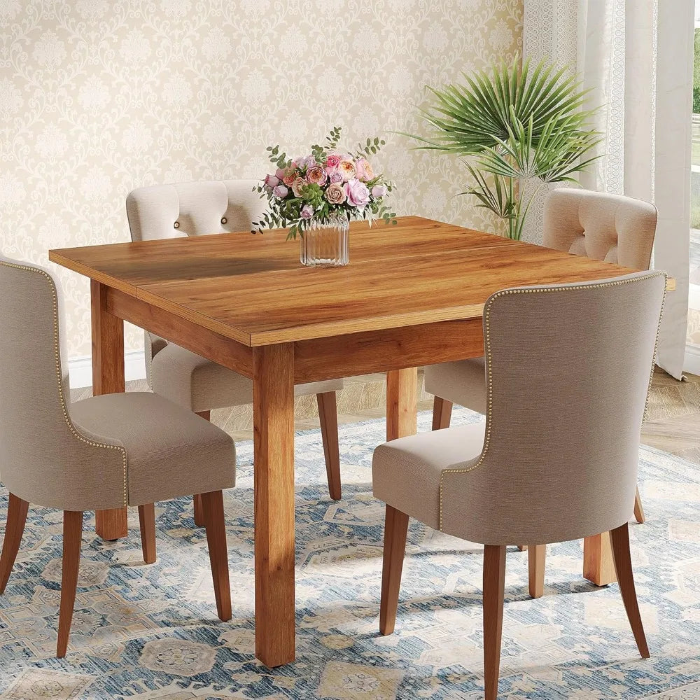 TANGXU Rustic Wood Dining Table Farmhouse Kitchen Living