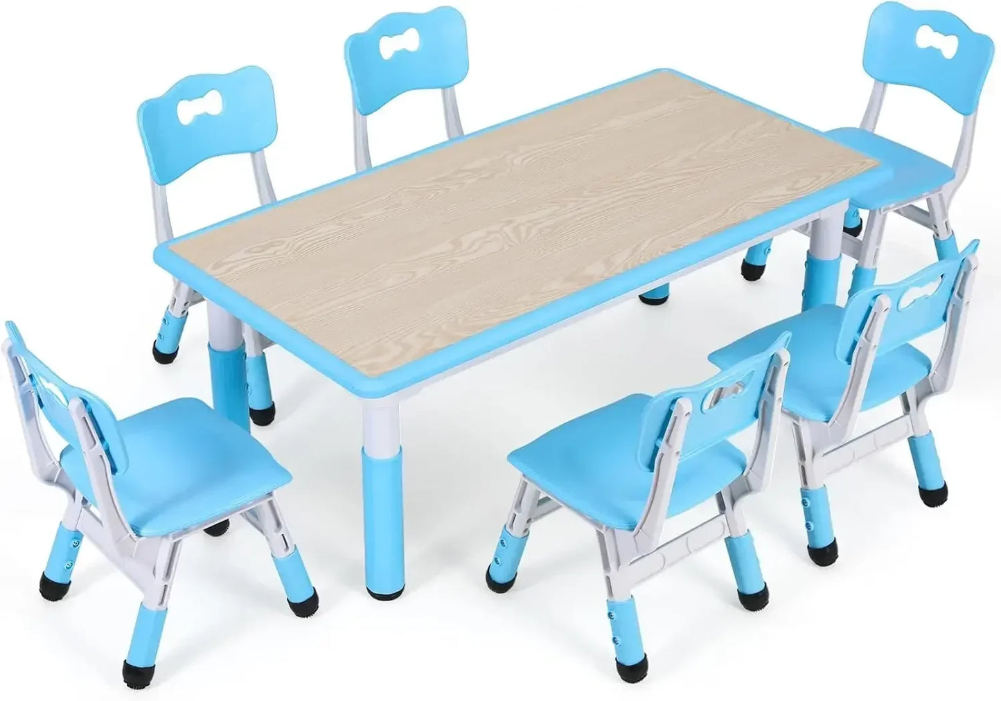 High Concerned Height Adjustable Kids Table 6 Chairs