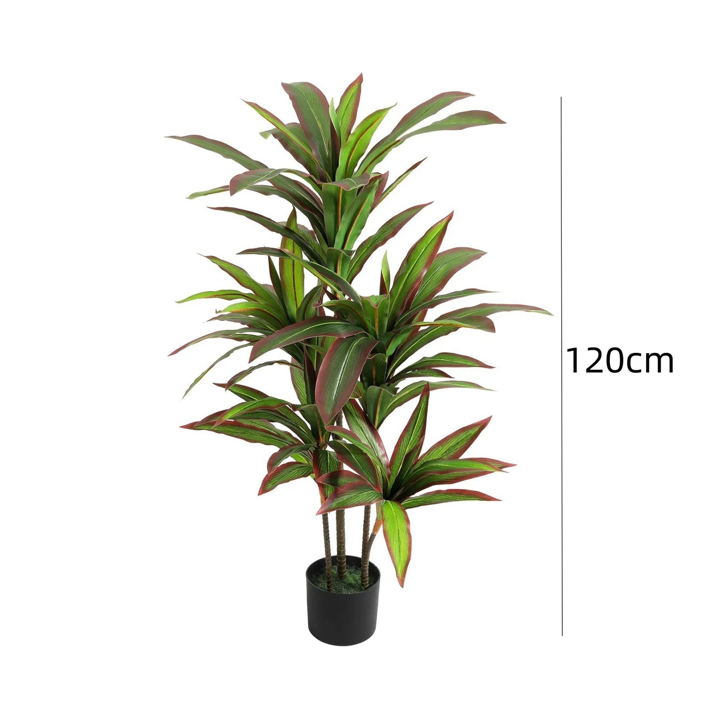 HiMISCN Artificial Dracaena Indoor Plant In Pot With Adjustable Branches