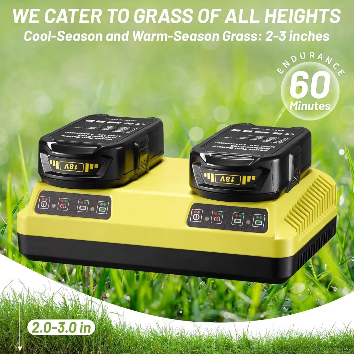 XMSJ Remote Control Lawn Mower Battery Powered Electric