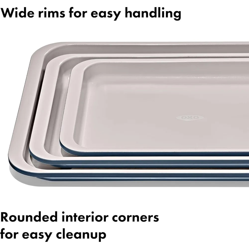 OXO Good Grips Nonstick Ceramic Bakeware 3 Piece Set