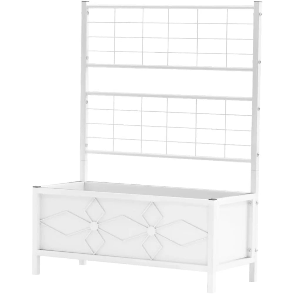 Hign-concerned Raised Garden Bed Planter With Trellis