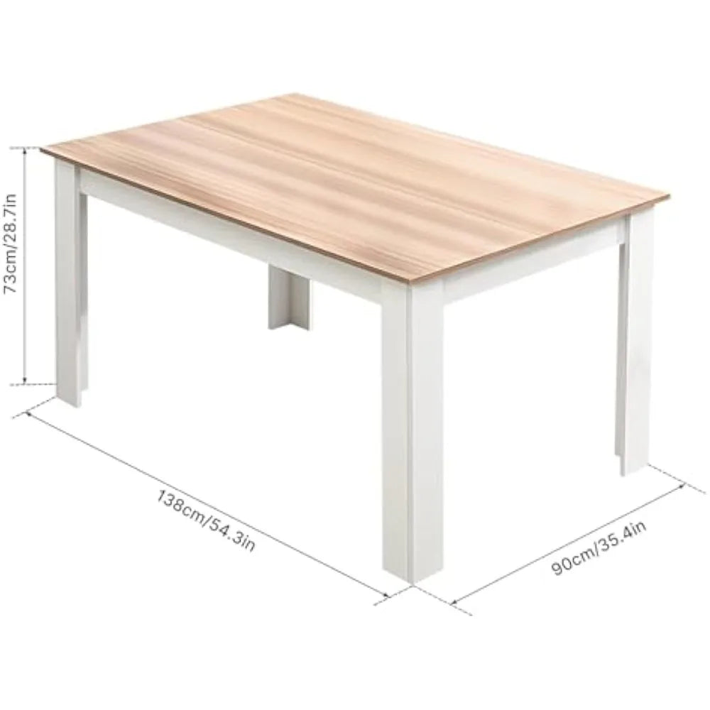 Mondeer Dining Table and Chairs Set Modern Rectangular