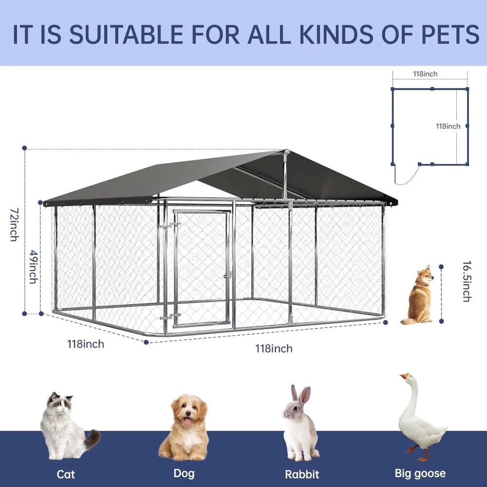 Hign-Concerned Outdoor Dog Enclosure Heavy Duty Kennel Mesh