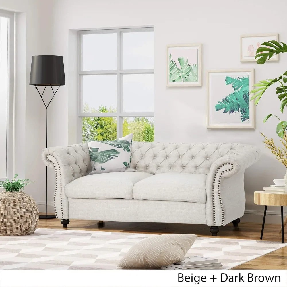 XMSJ Karen Traditional Chesterfield Loveseat Sofa Set