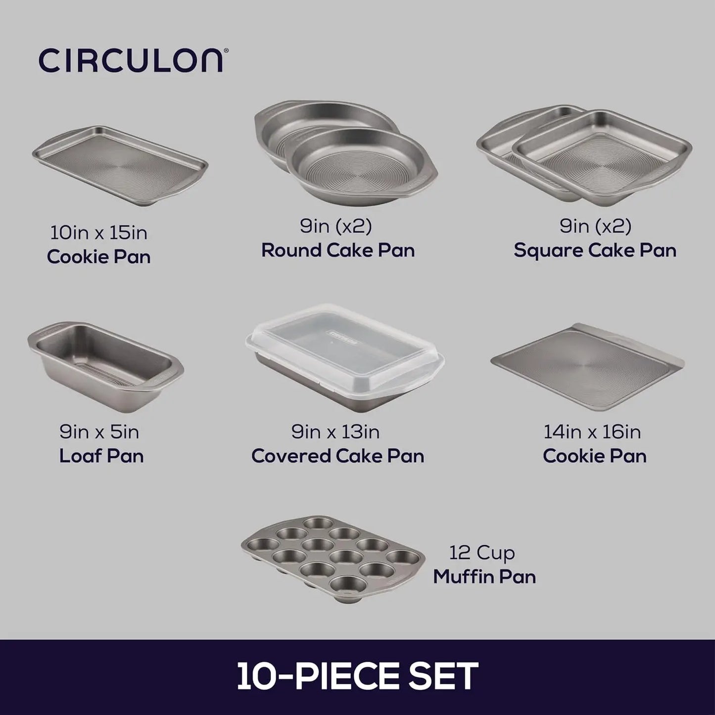 XMSJ Nonstick Bakeware Set With Bread Pan And Cookie Sheet