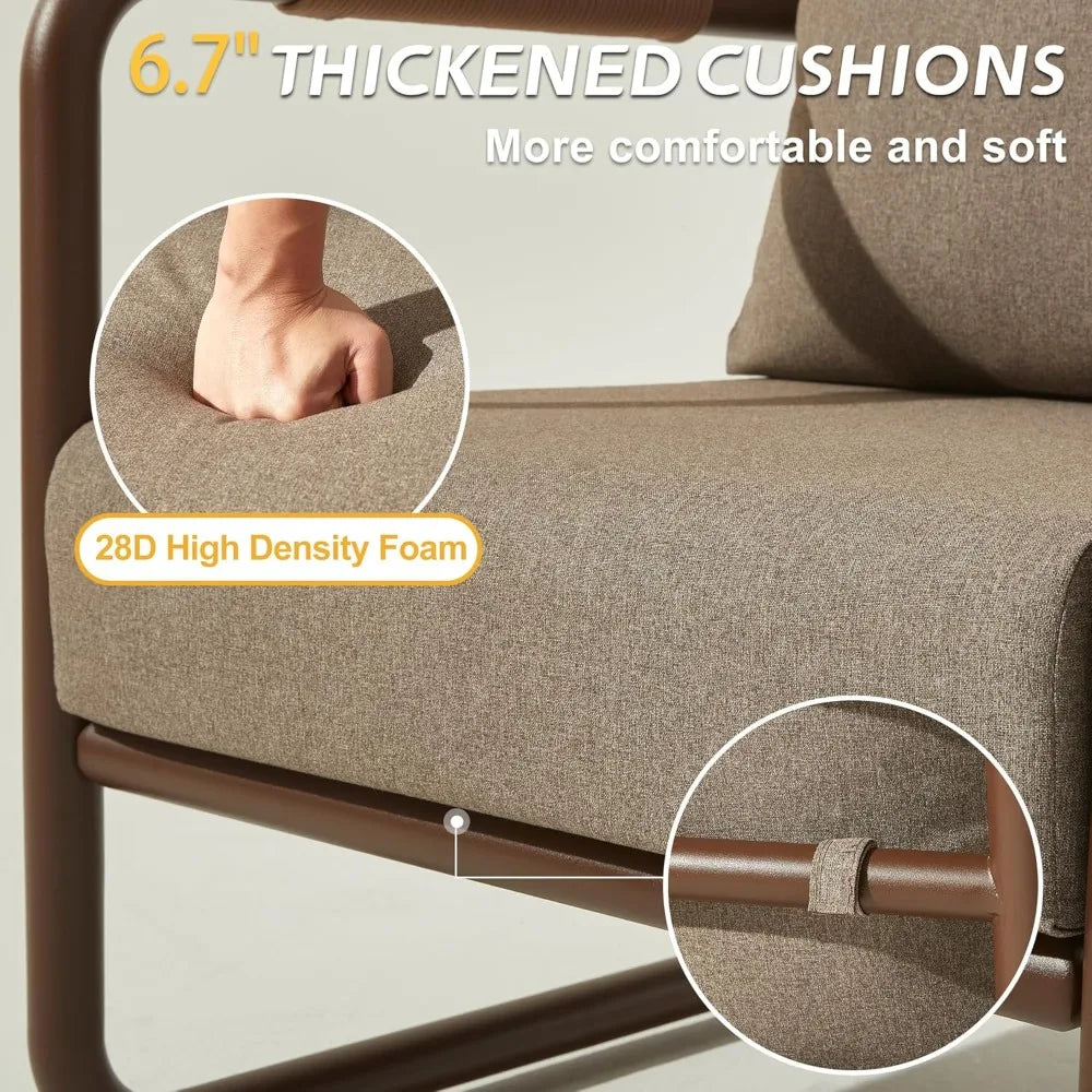 Outdoor Aluminum Patio Furniture Set With Conversation Sofa
