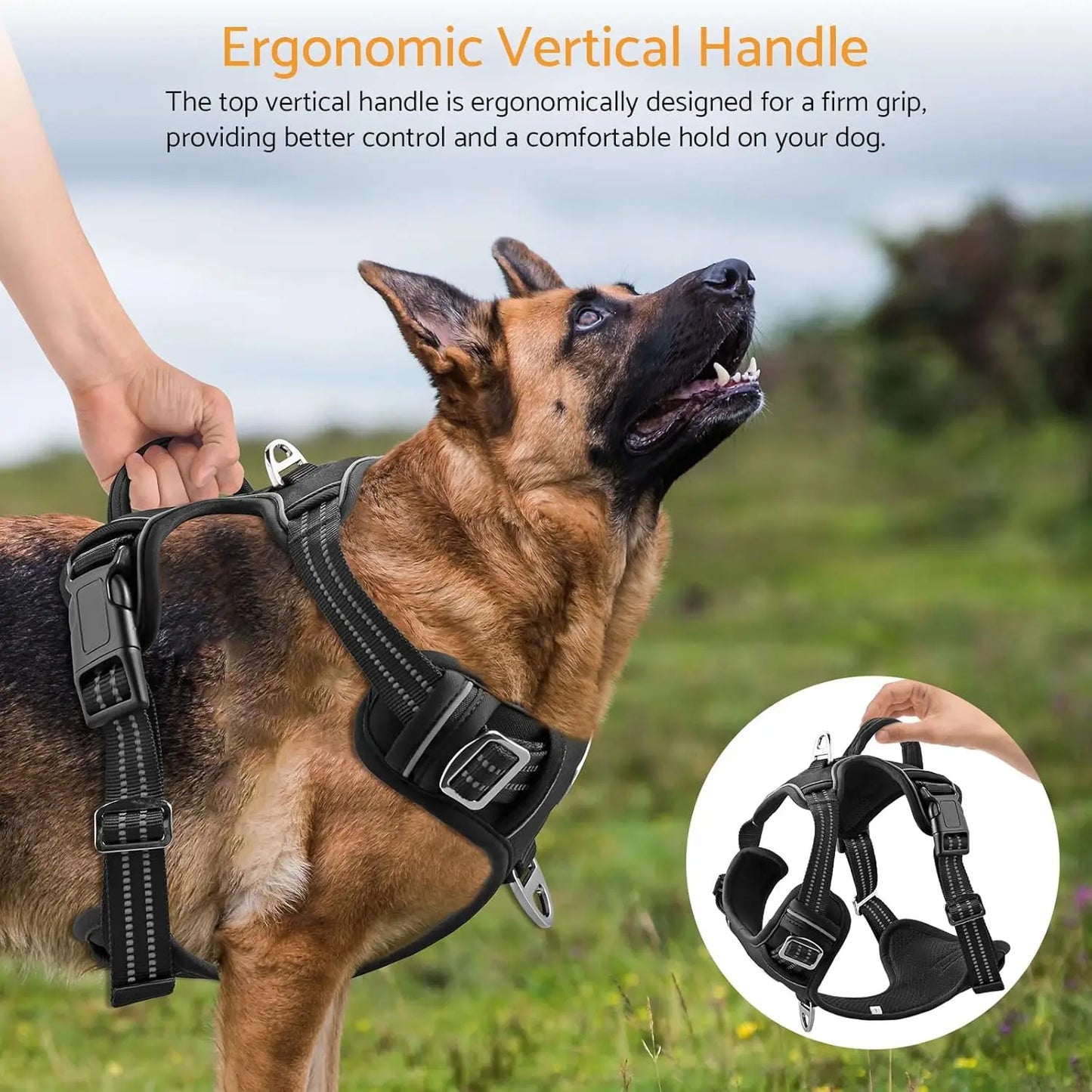 Maxetodo NoPull Adjustable Harness For Large Dogs Comfort