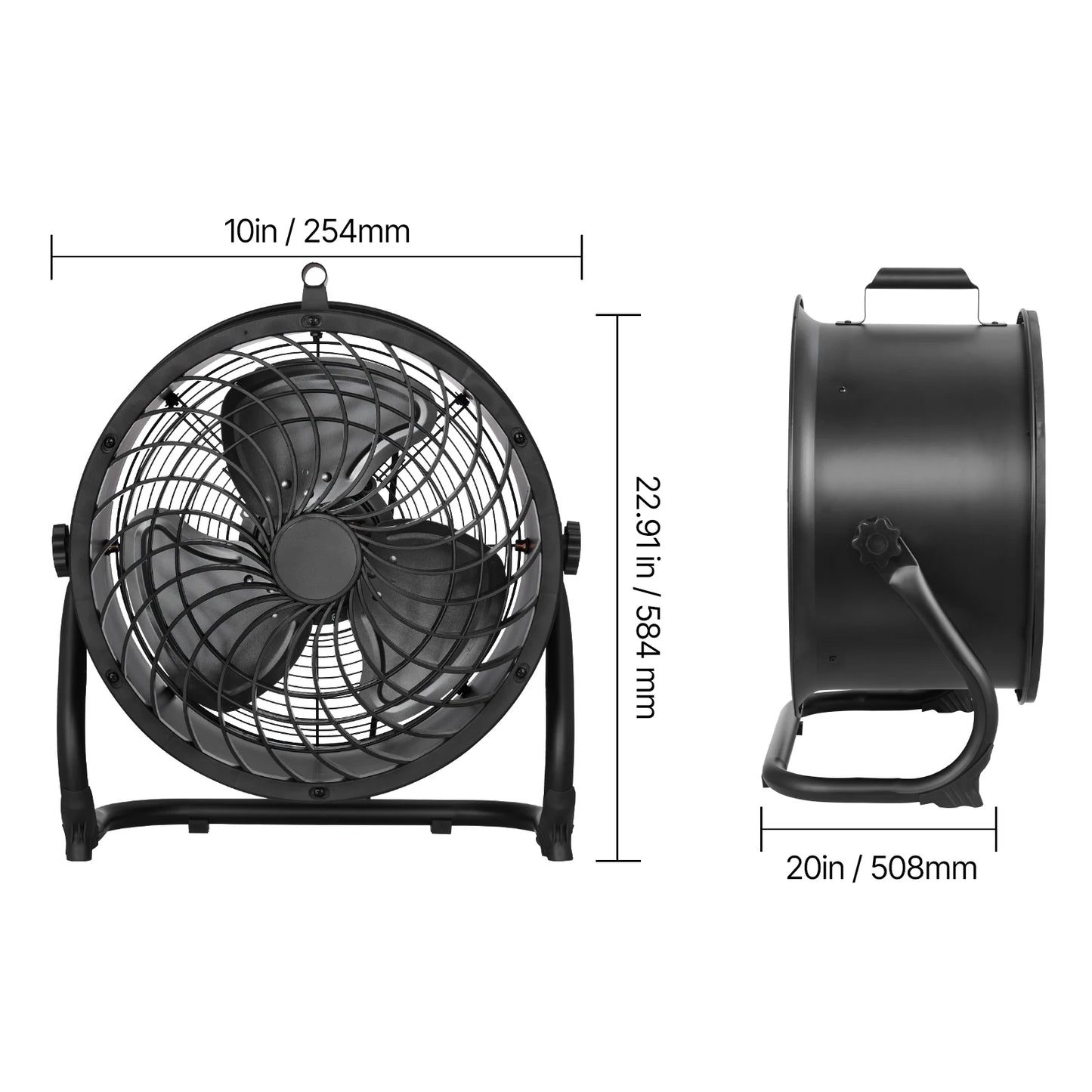VEVOR Industrial Floor Fan 3 Speed High Velocity 4800 CFM