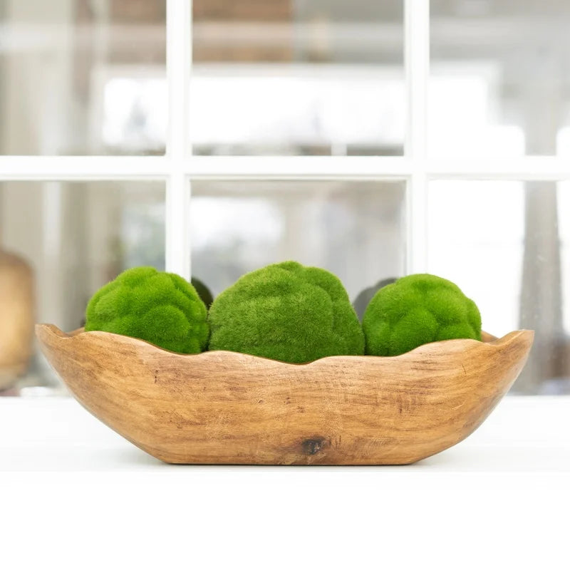 Paulownia Wood Dough Bowl Centerpiece for Tabletop Decor