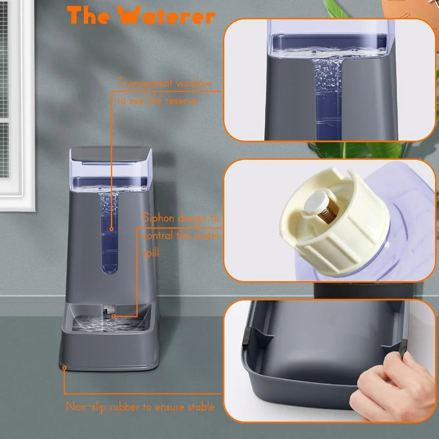 Hipidog Automatic Cat Feeder And Water Dispenser For Pets