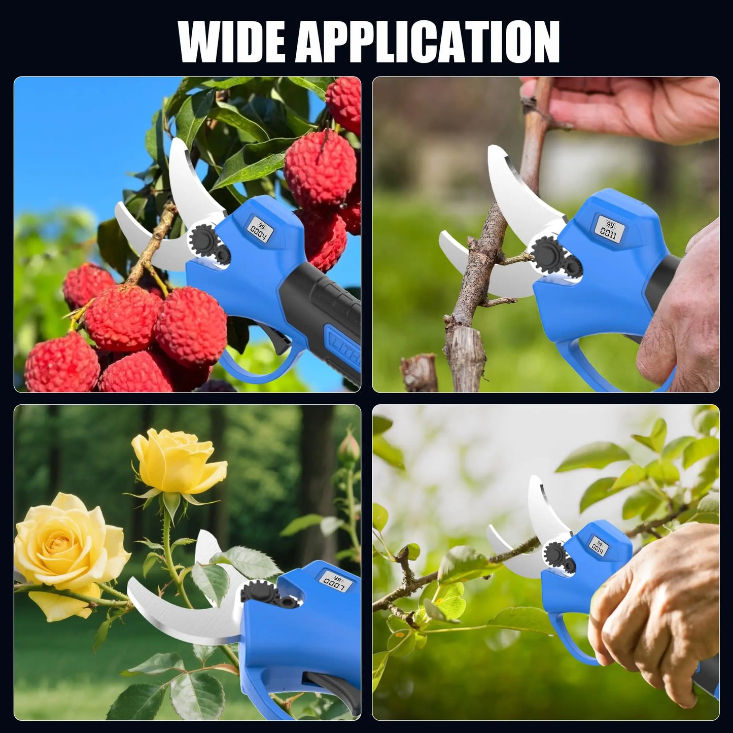 20V Cordless Pruning Shears With Brushless Motor, LCD, SK5 Blades